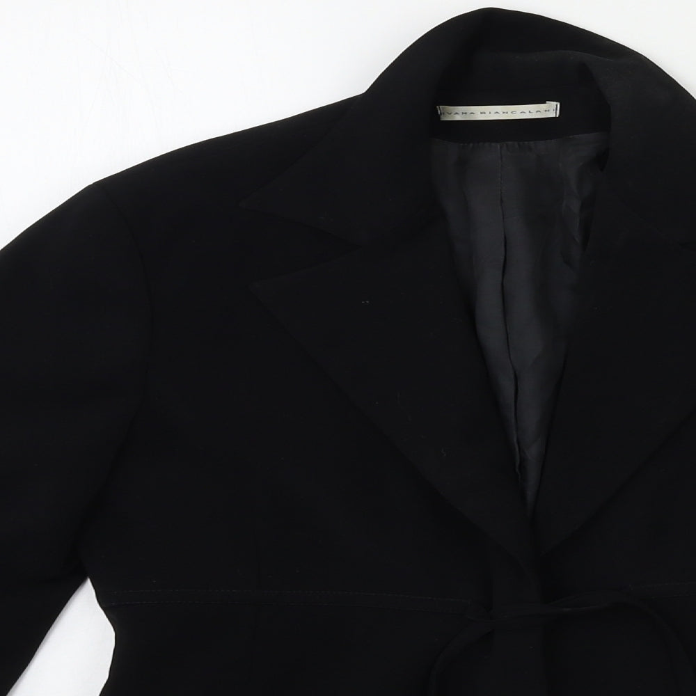 IVANA BIANCA Womens Black   Jacket Blazer Size 14