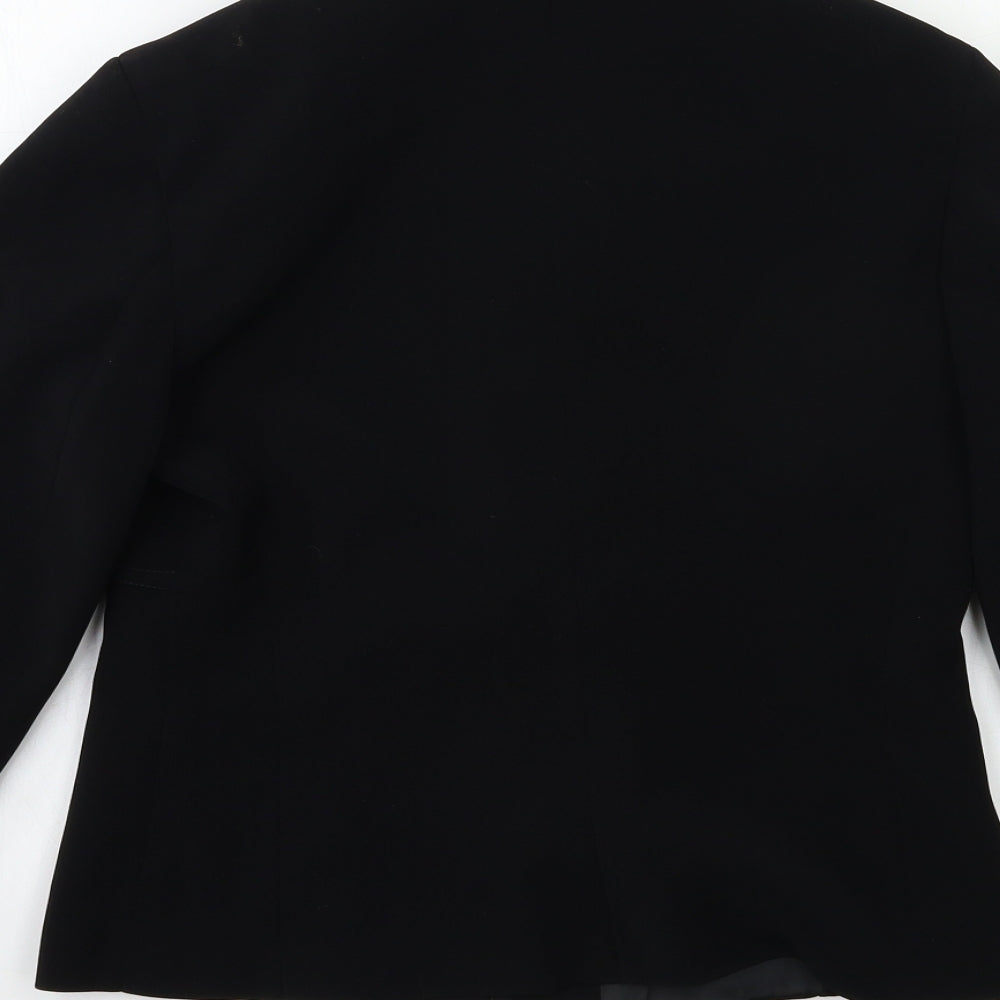 IVANA BIANCA Womens Black   Jacket Blazer Size 14