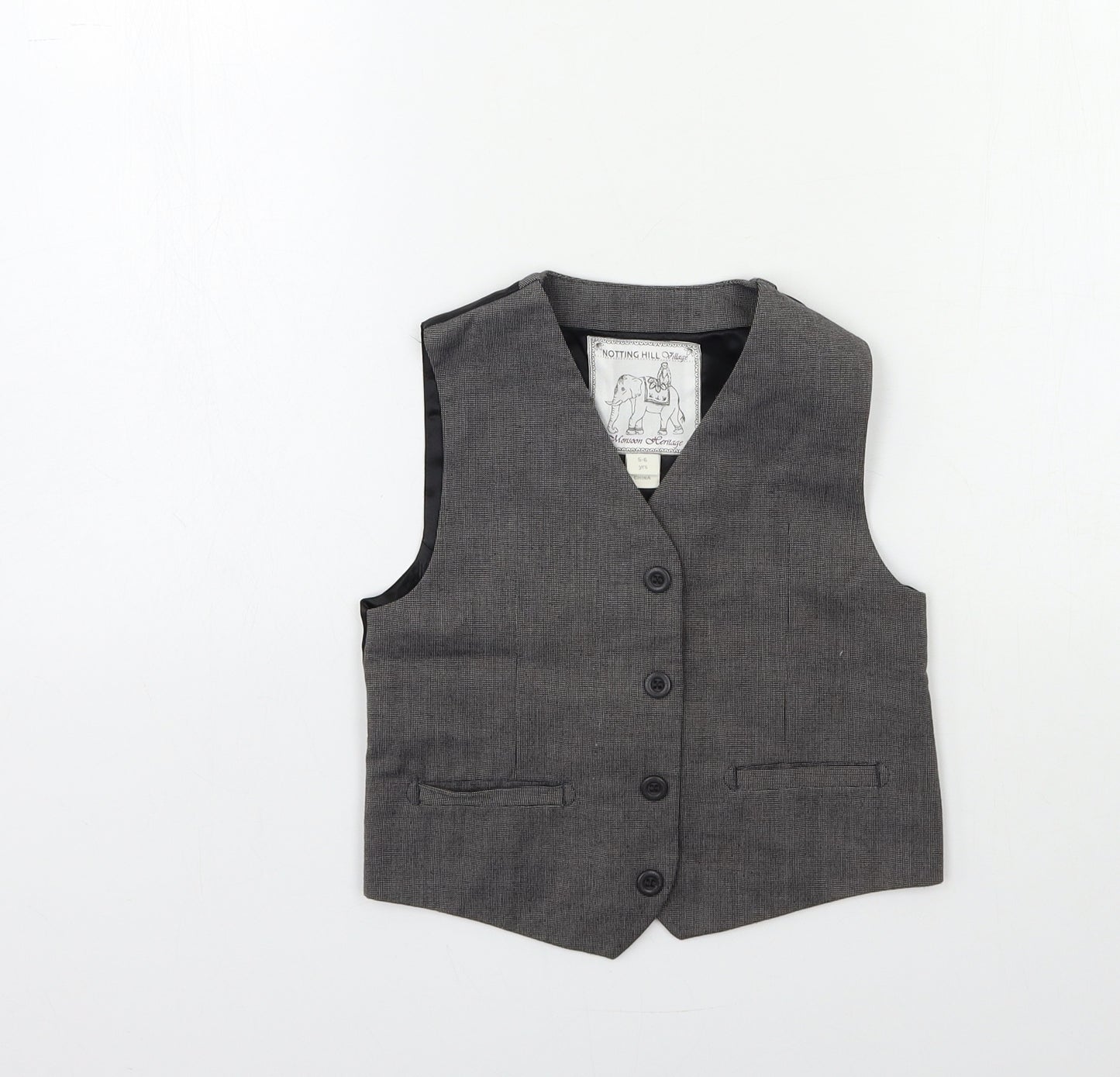 Monsoon Boys Grey   Jacket Waistcoat Size 5-6 Years