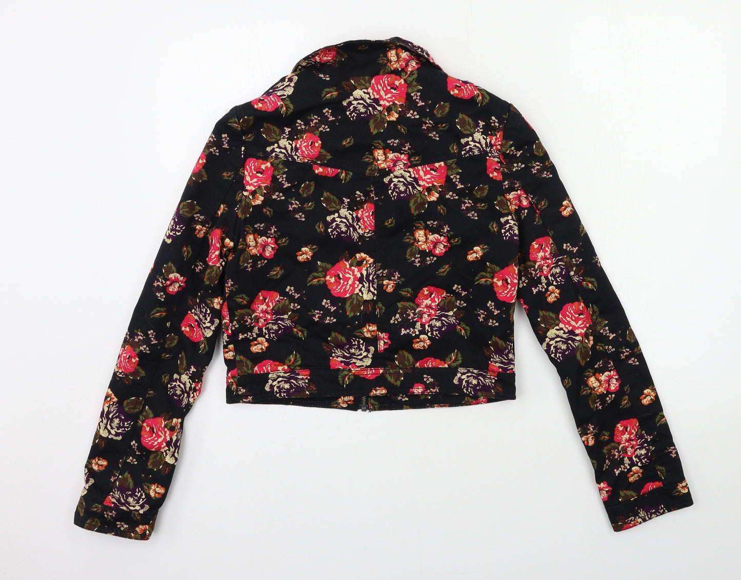 H&M Womens Black Floral  Jacket  Size 12