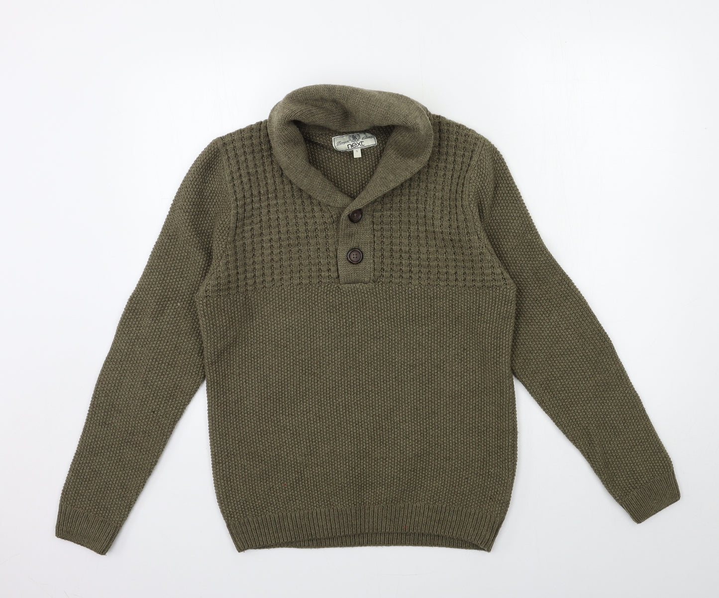 NEXT Mens Green  Knit Pullover Jumper Size S
