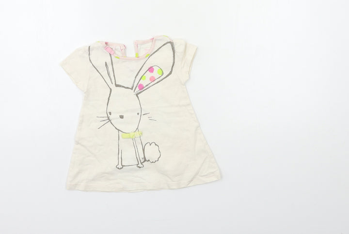 NEXT Baby Beige T-Shirt Dress Size 6-9 Months