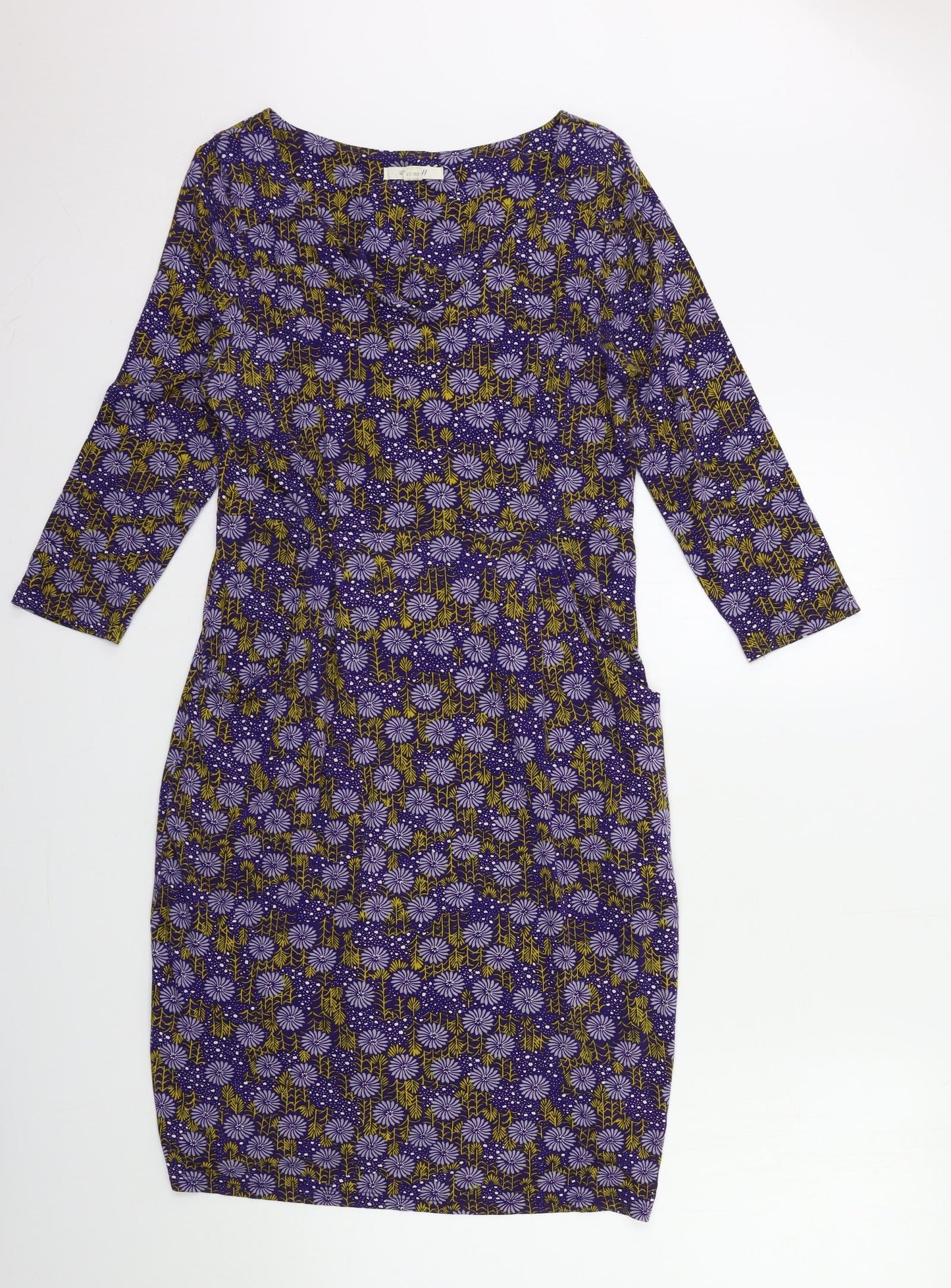 White Stuff Womens Purple Floral  Fit & Flare  Size 10