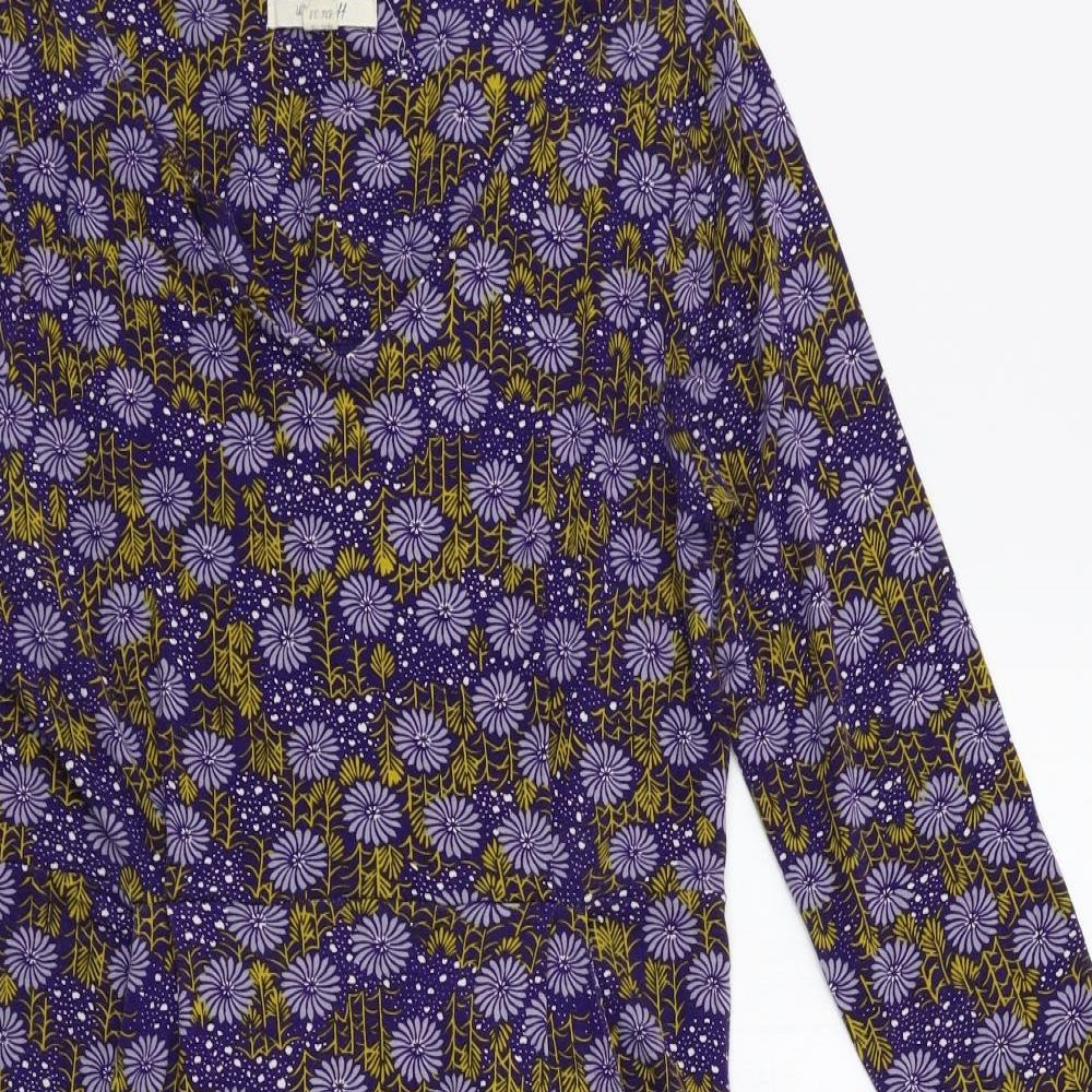White Stuff Womens Purple Floral  Fit & Flare  Size 10