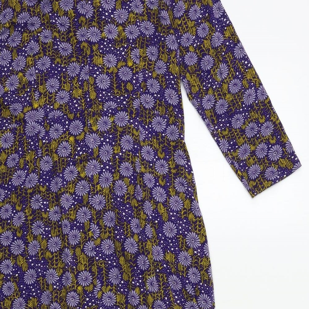 White Stuff Womens Purple Floral  Fit & Flare  Size 10