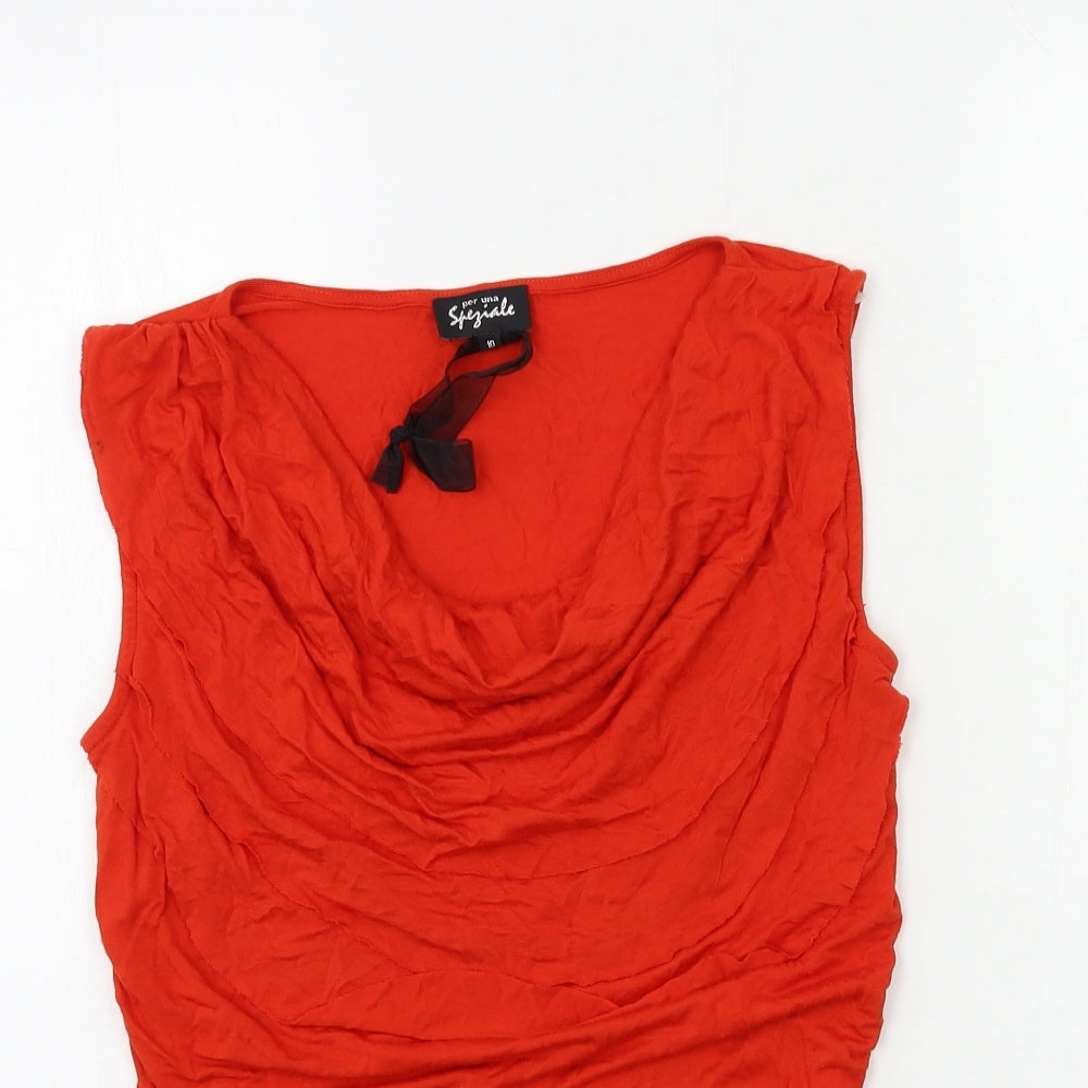 Per Una Womens Orange   Basic T-Shirt Size 10