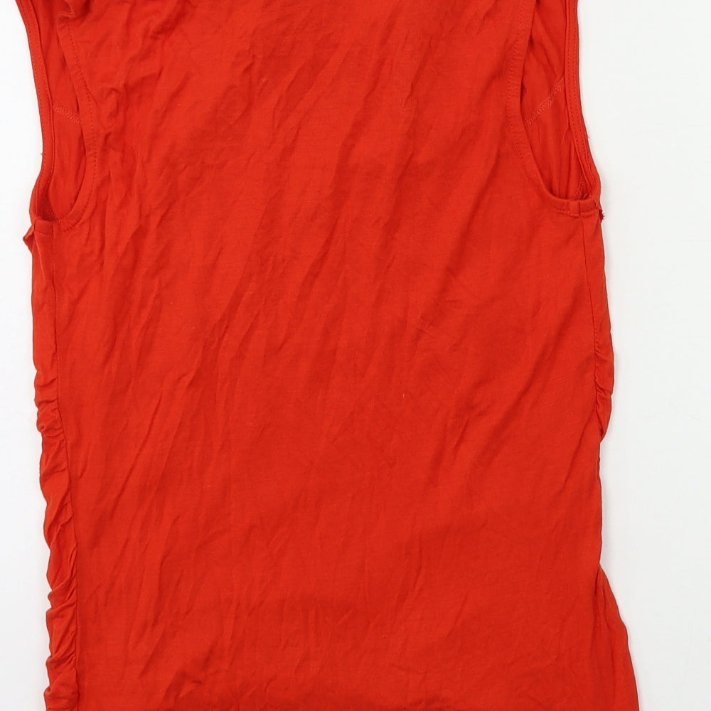 Per Una Womens Orange   Basic T-Shirt Size 10