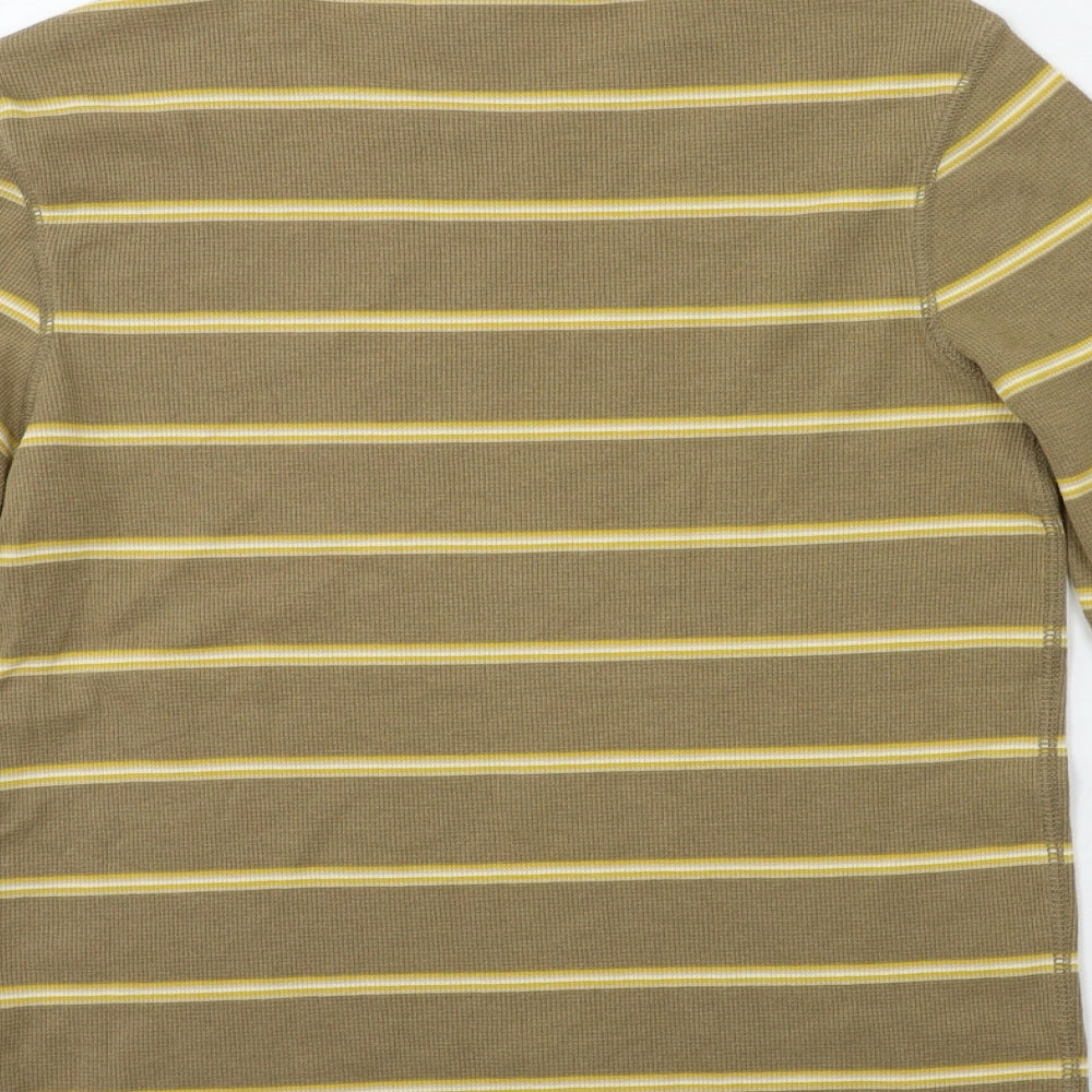 Gap Mens Brown Striped   T-Shirt Size S