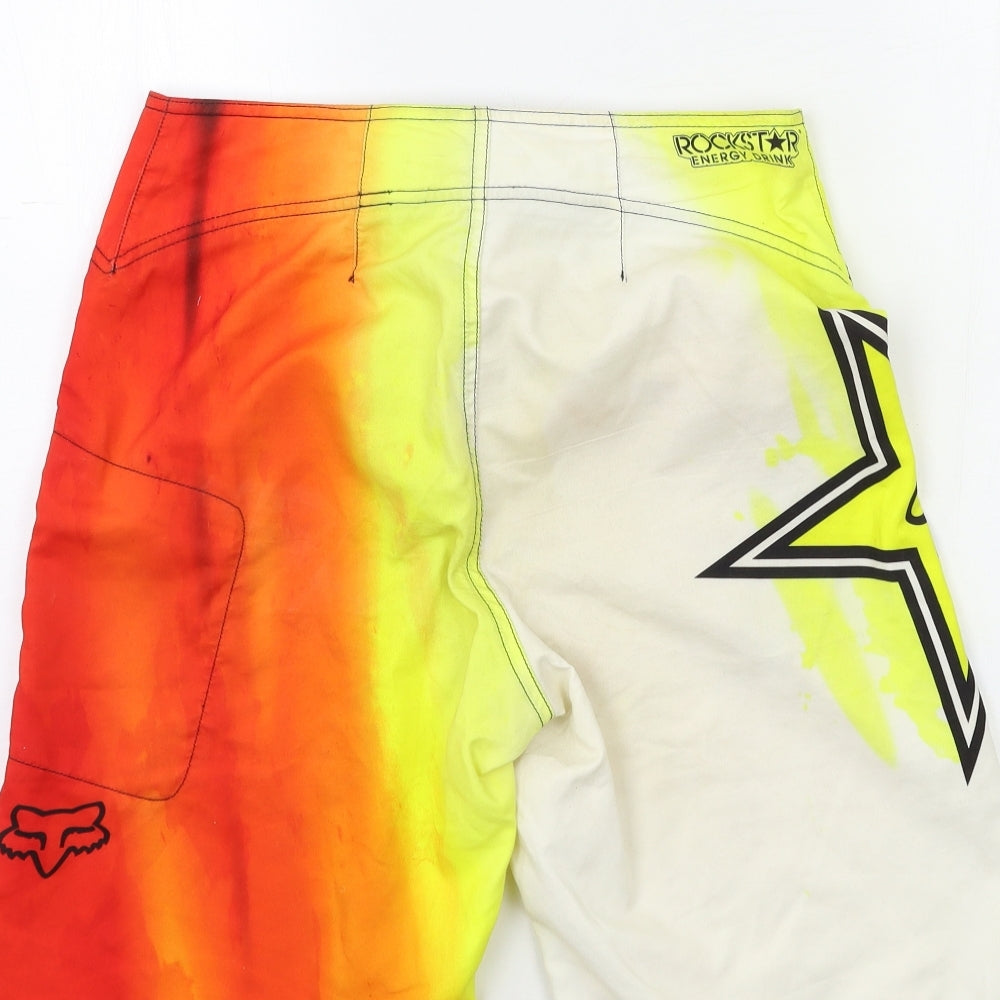 Rockstar Mens Red   Bermuda Shorts Size 28 in