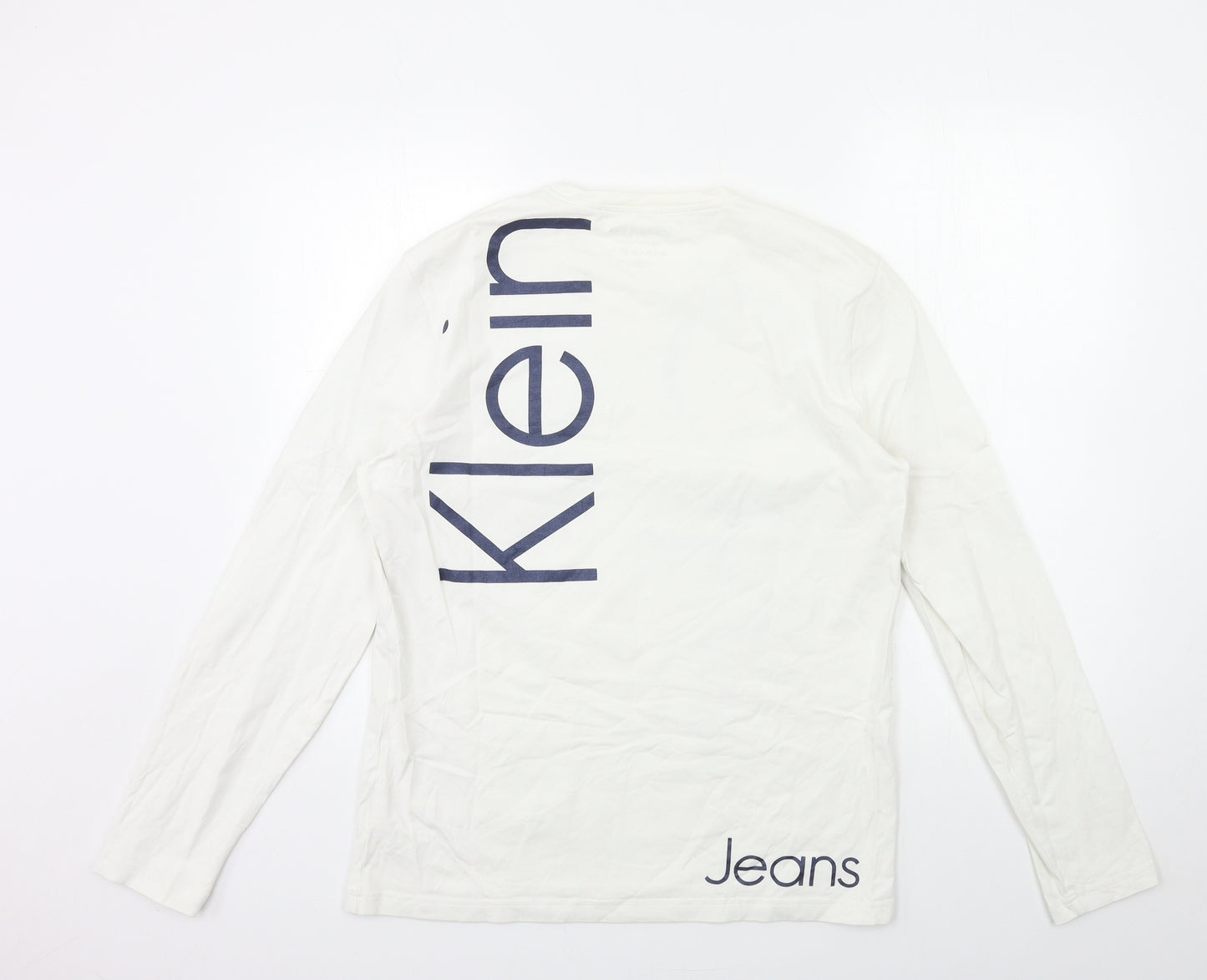Calvin Klein Mens White    T-Shirt Size 2XL