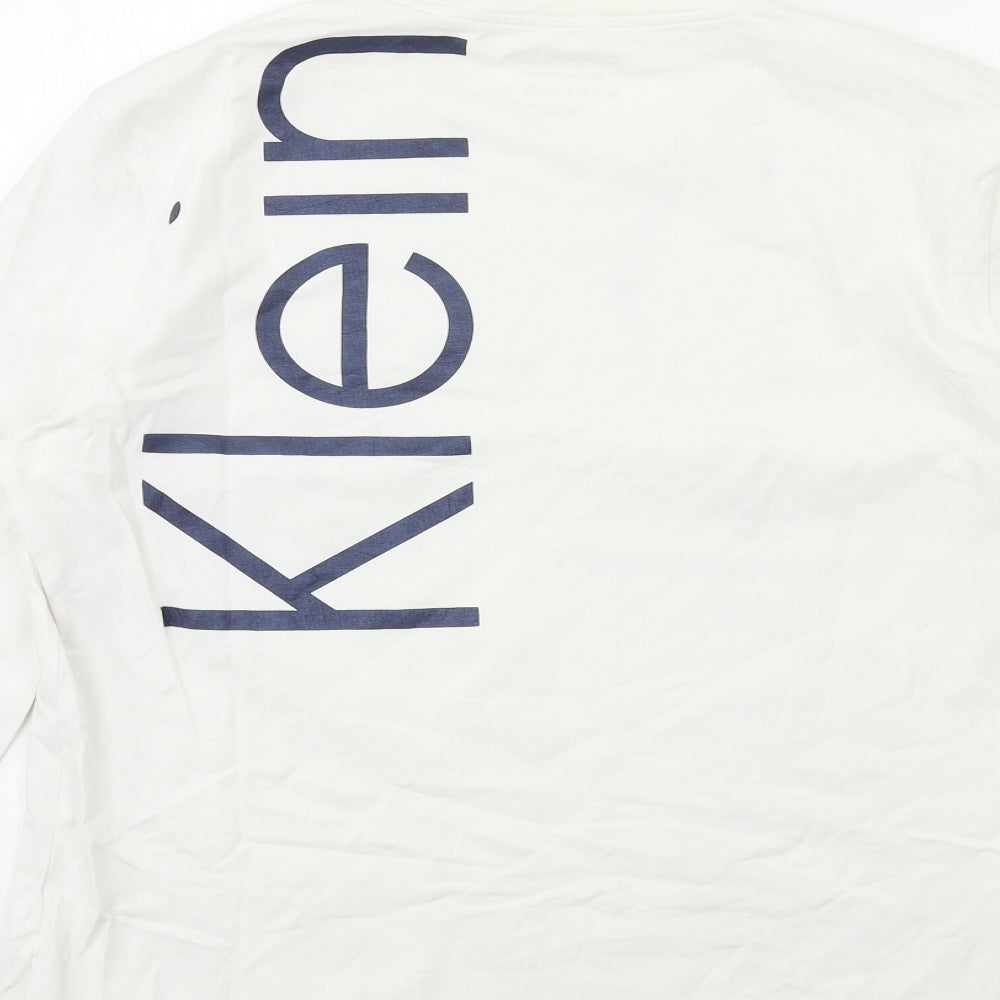Calvin Klein Mens White    T-Shirt Size 2XL