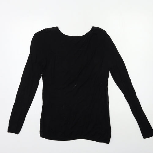Smart Set Womens Black  Knit Pullover Jumper Size S
