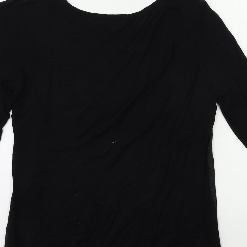 Smart Set Womens Black  Knit Pullover Jumper Size S