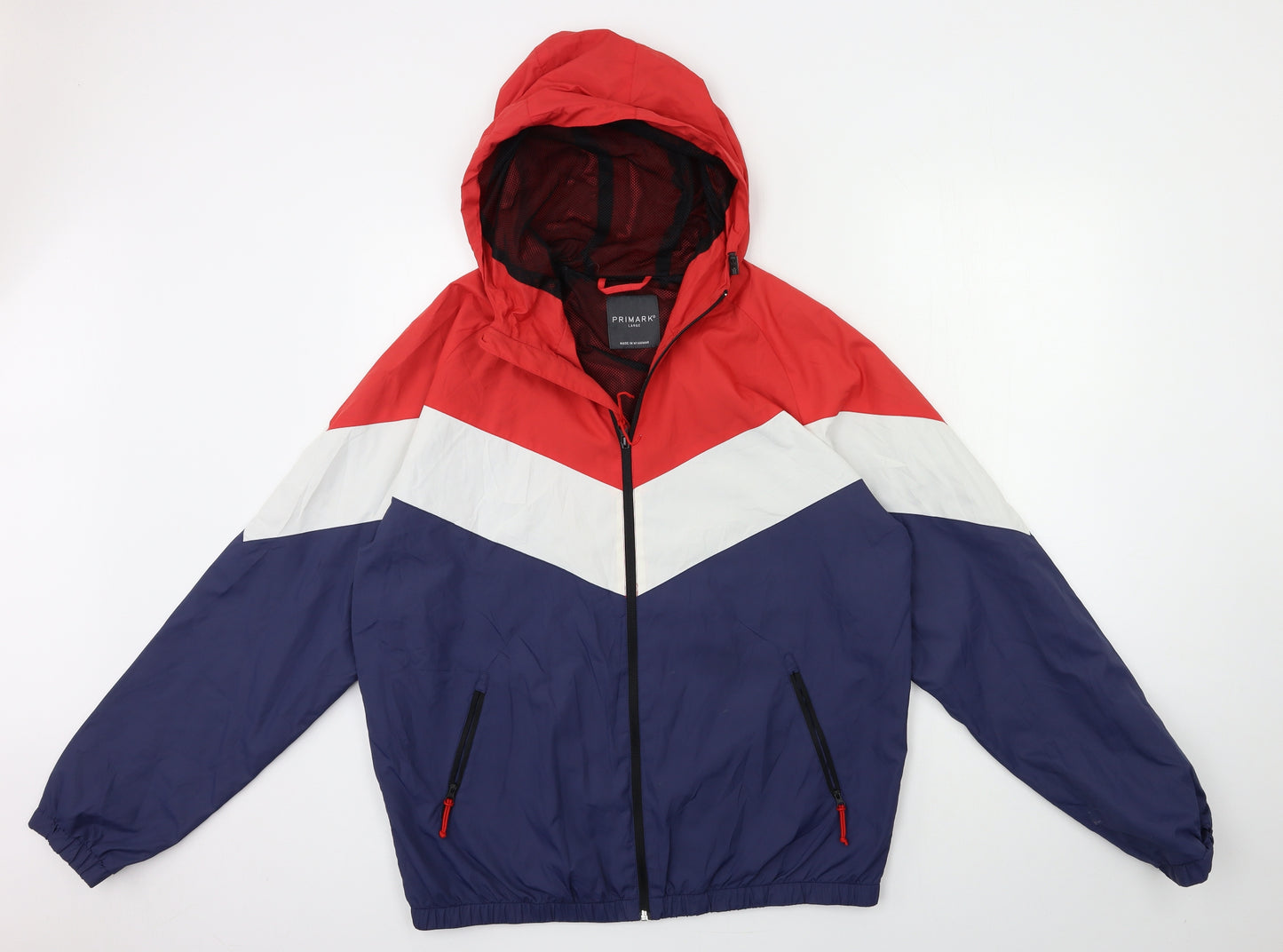 Primark Mens Blue Striped  Jacket  Size L