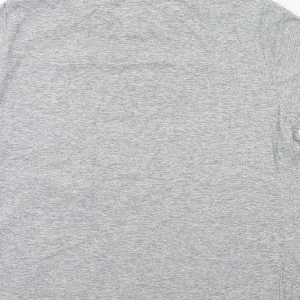 Marks and Spencer Womens Grey Striped  Basic T-Shirt Size 16