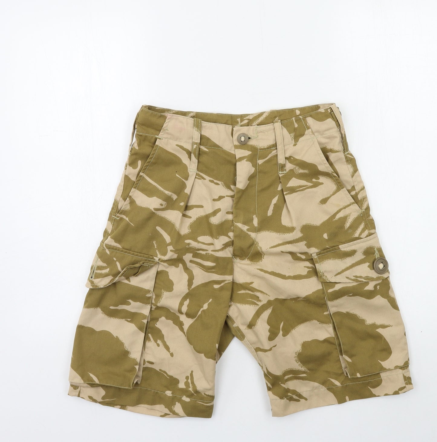 Preworn Mens Beige Camouflage  Cargo Shorts Size 28 in