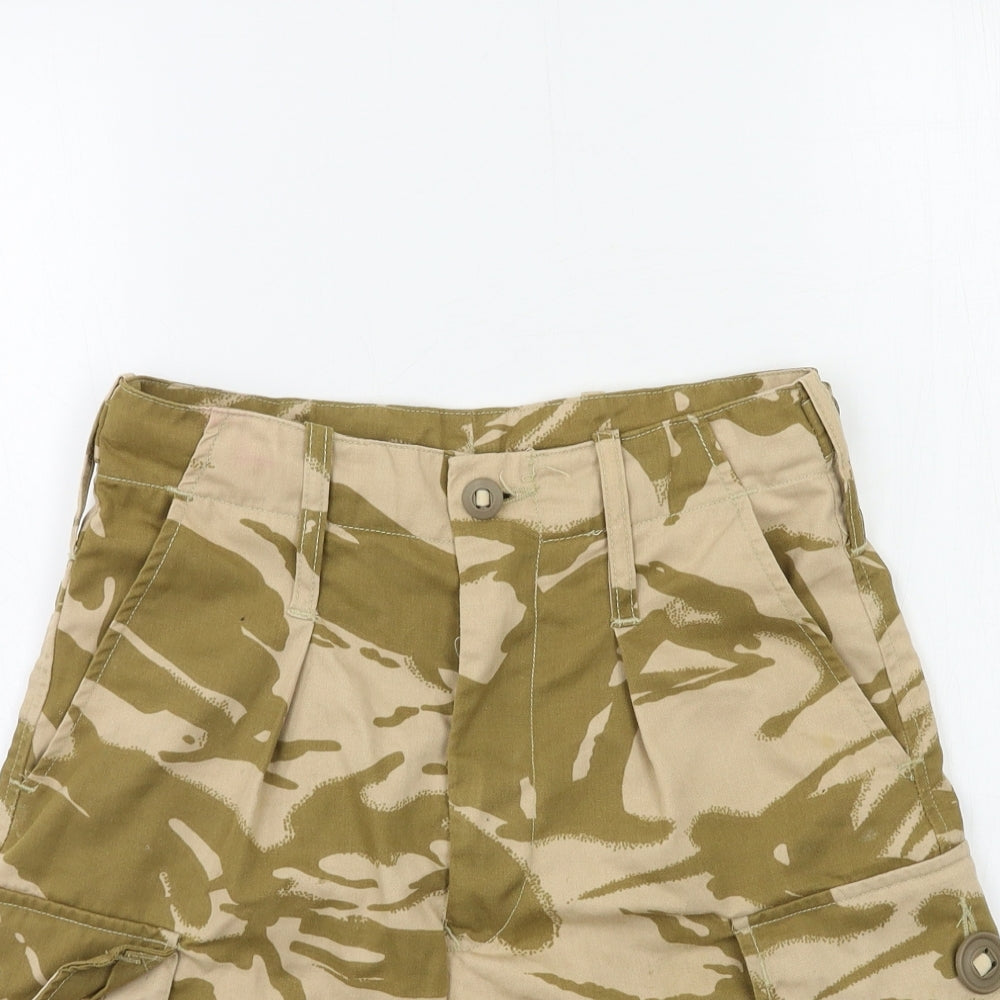 Preworn Mens Beige Camouflage  Cargo Shorts Size 28 in
