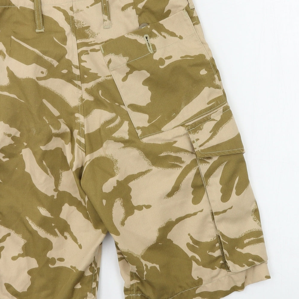 Preworn Mens Beige Camouflage  Cargo Shorts Size 28 in