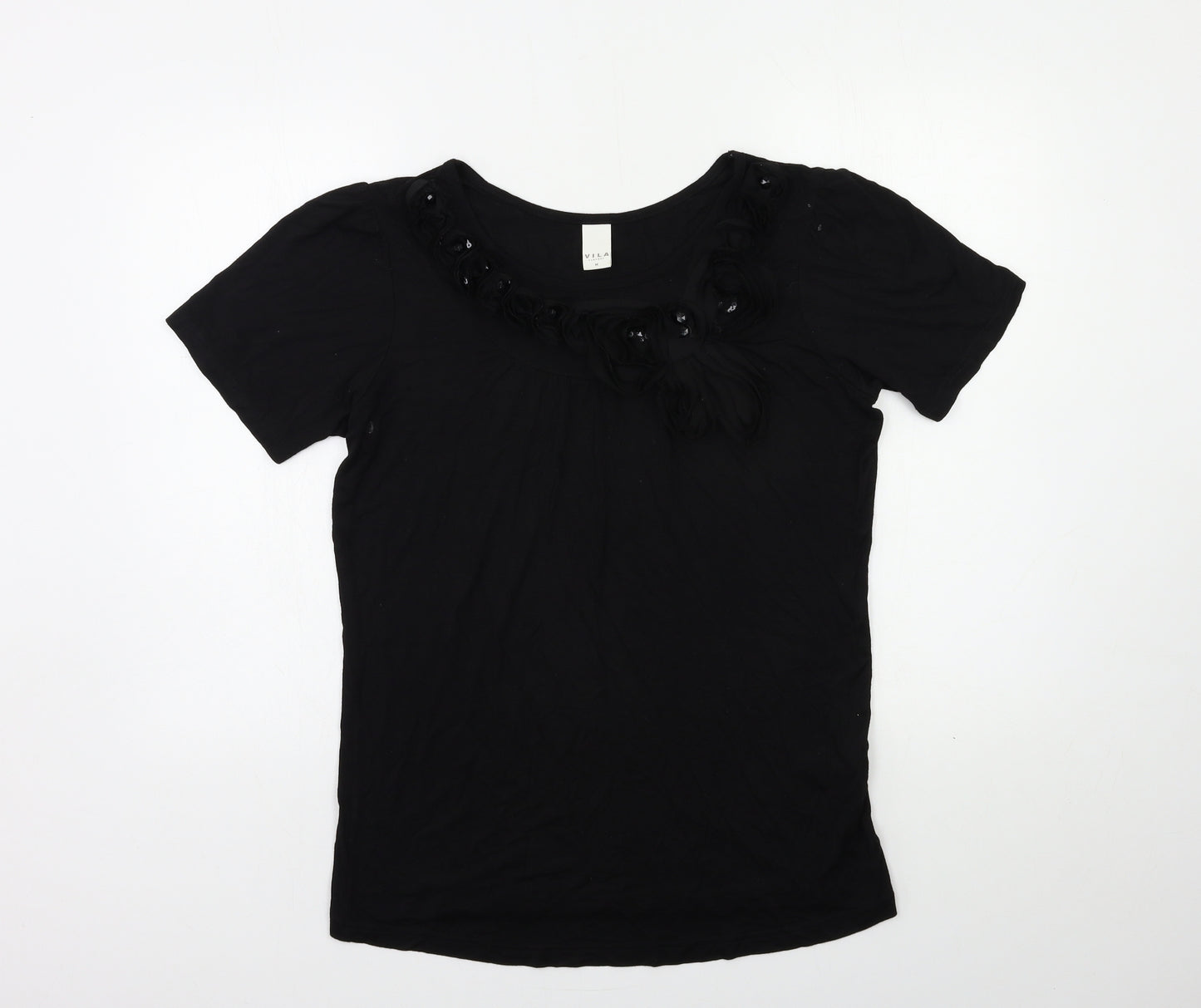 VILLA Womens Black   Basic T-Shirt Size M
