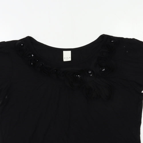 VILLA Womens Black   Basic T-Shirt Size M