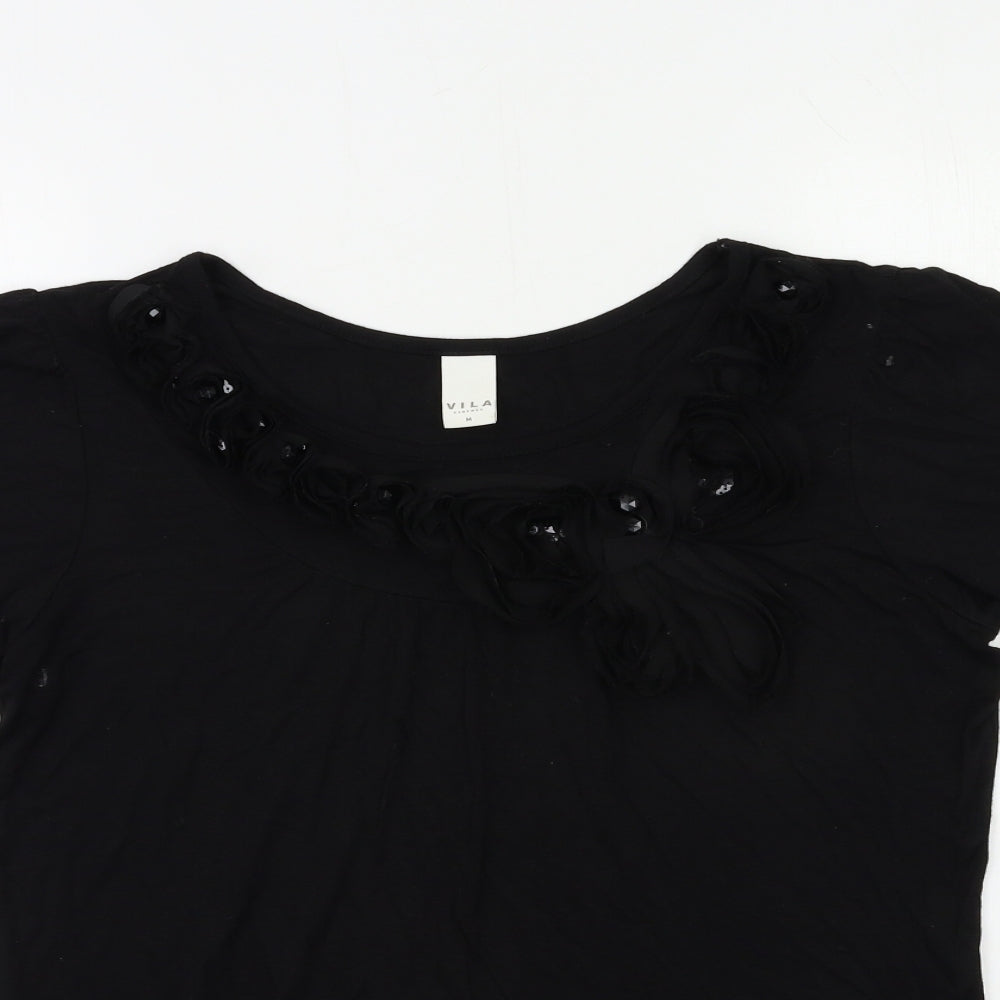 VILLA Womens Black   Basic T-Shirt Size M