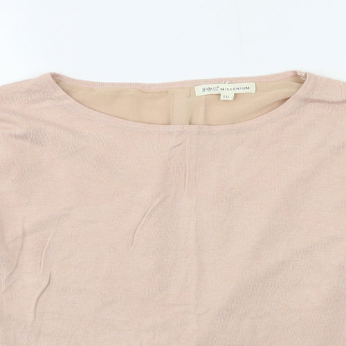 Millenium Womens Pink  Knit Pullover Jumper Size 14