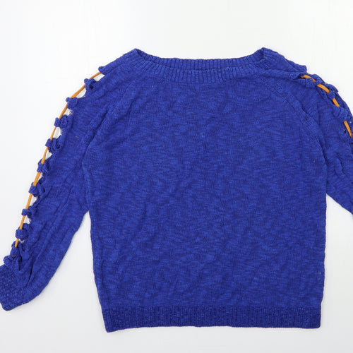 Joinus Womens Blue  Knit Pullover Jumper Size S
