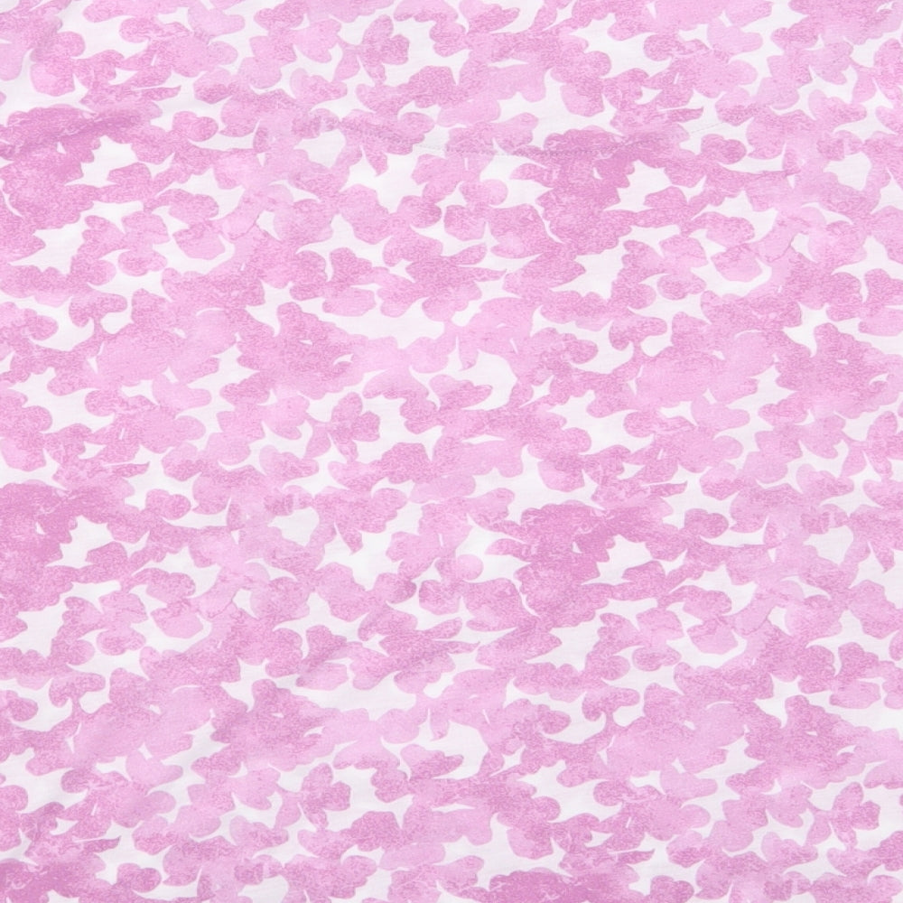 M&S Womens Pink Colourblock  Basic T-Shirt Size 16