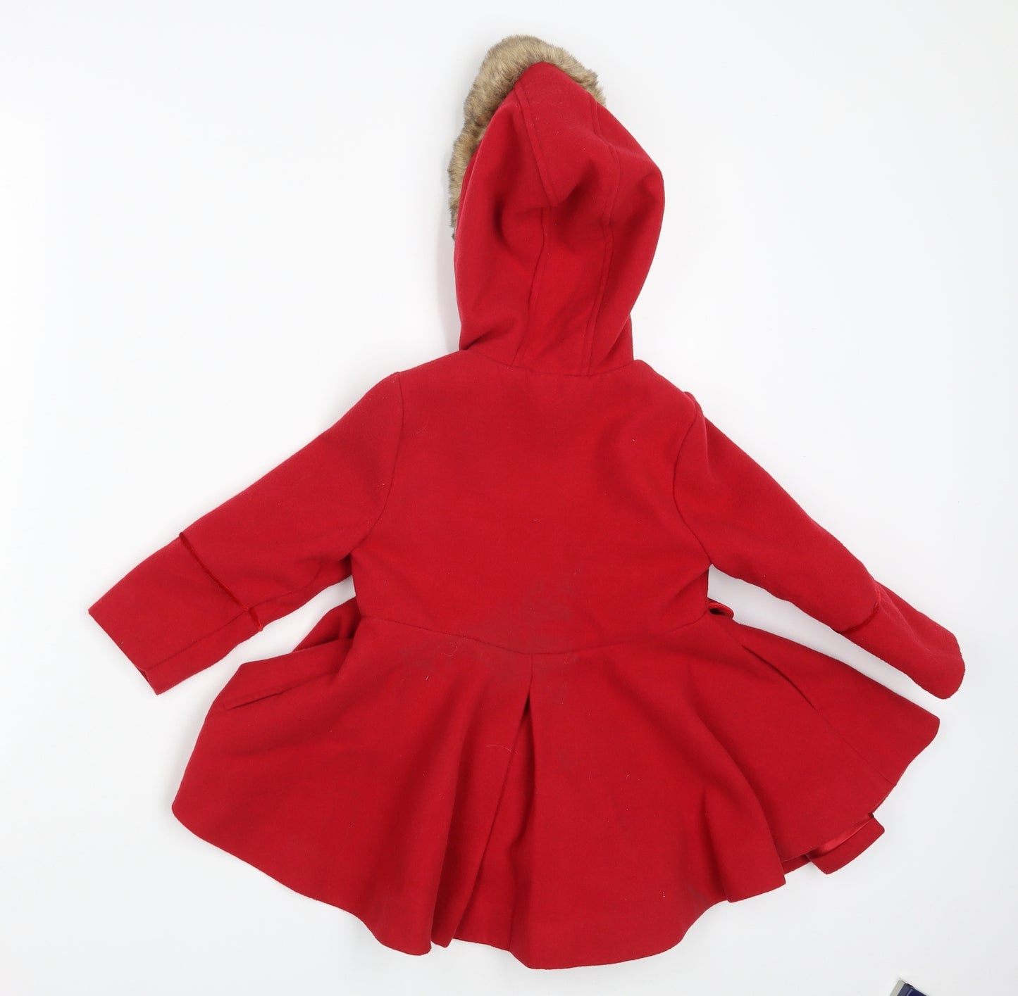 F&F Girls Red   Overcoat Coat Size 3-4 Years