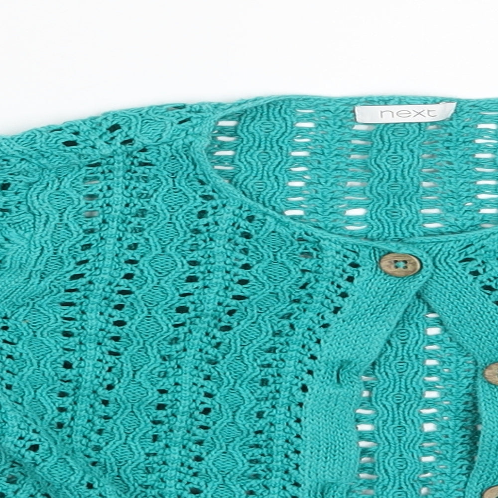 NEXT Girls Green   Cardigan Jumper Size 5-6 Years