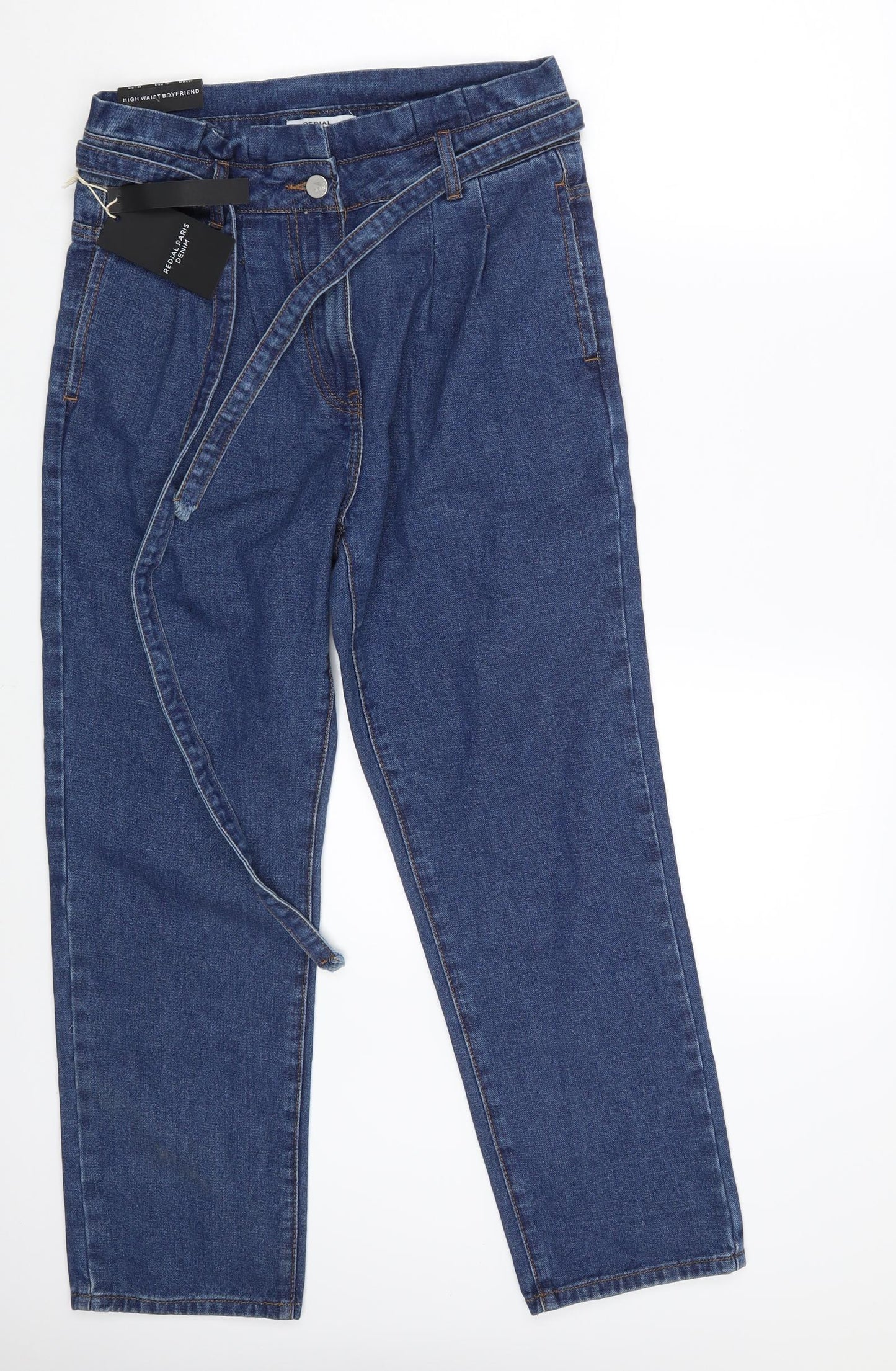 Redial Womens Blue  Denim Boyfriend Jeans Size 10 L27 in