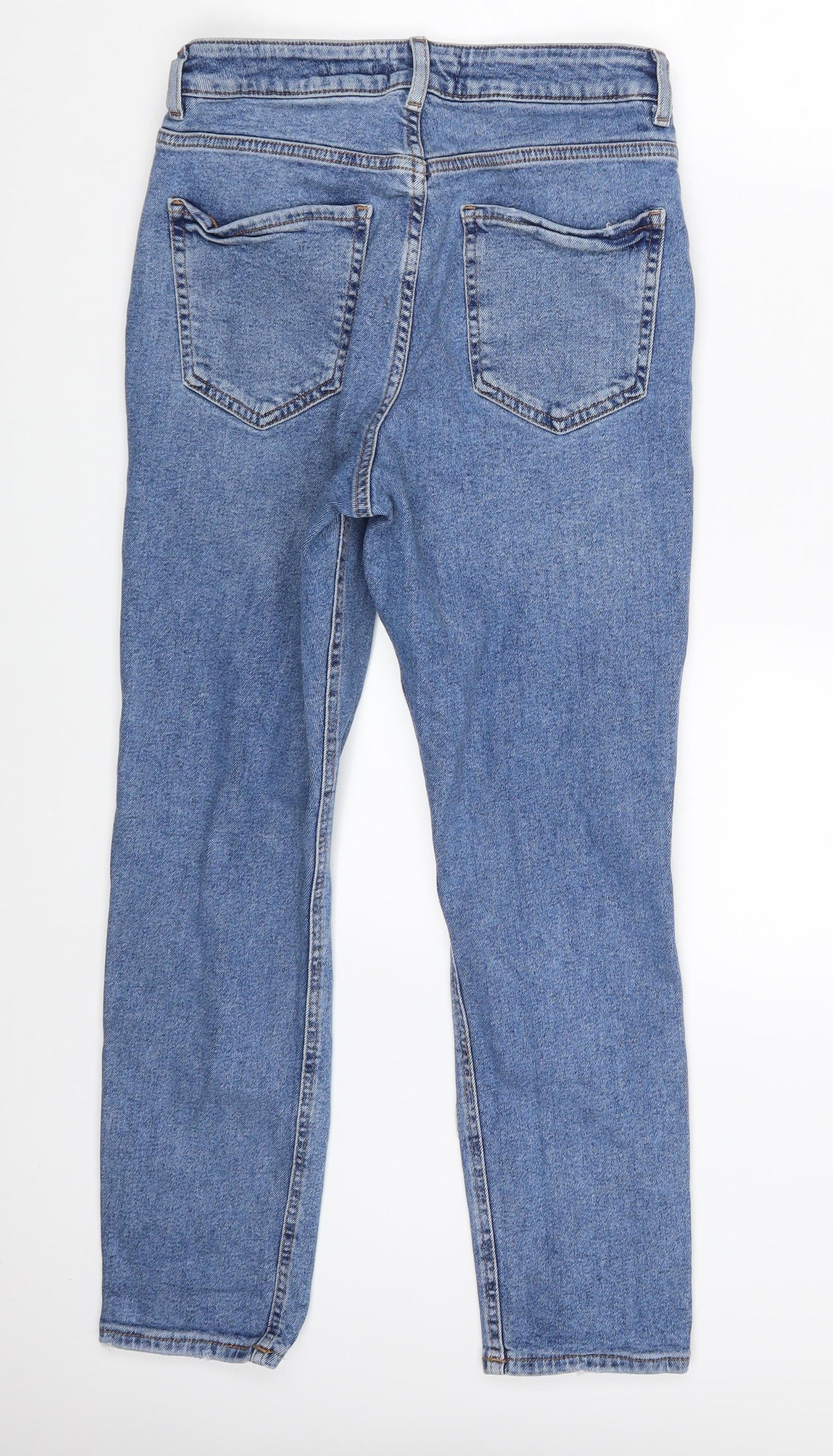 New Look Womens Blue  Denim Mom Jeans Size 10 L26 in