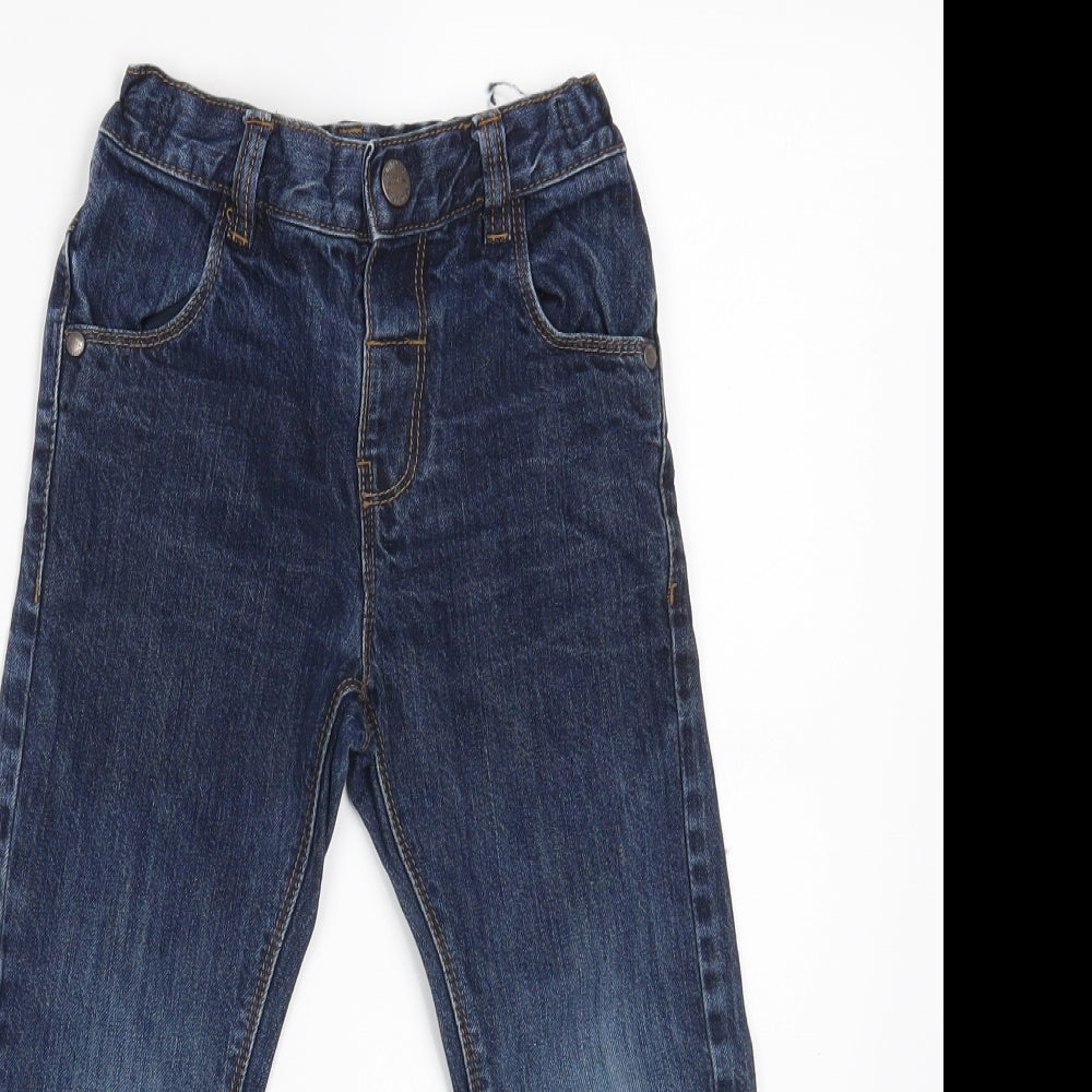 NEXT Boys Blue  Denim Straight Jeans Size 5-6 Years - Inside Leg 18 Inches