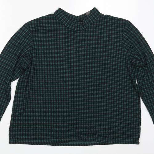 Primark Womens Green Check  Pullover Jumper Size 18