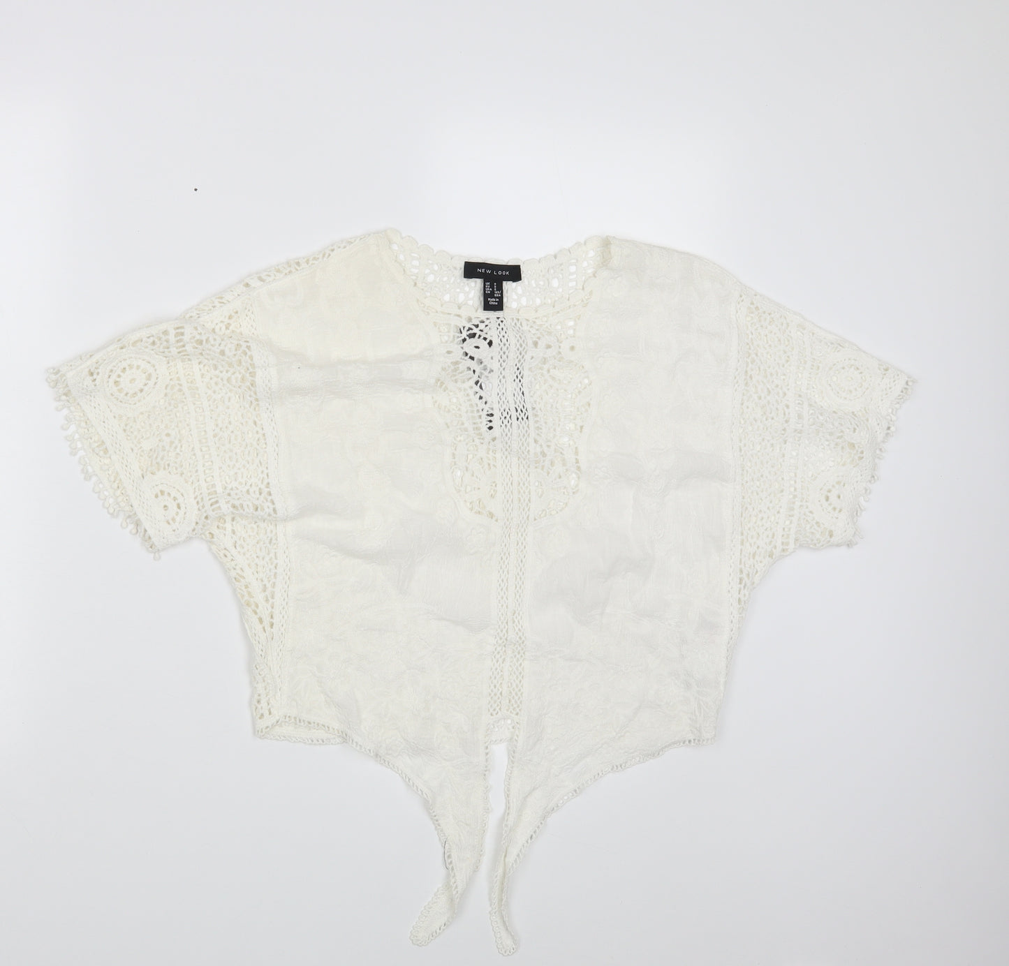 New Look Womens Ivory Floral  Basic Blouse Size S