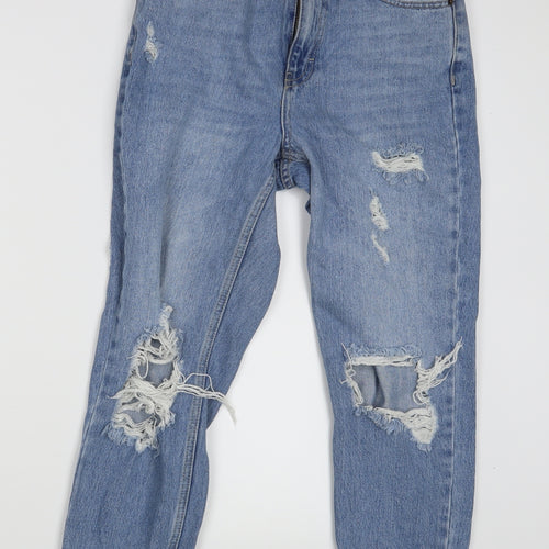 Topshop Womens Blue  Denim Mom Jeans Size 28 in L30 in