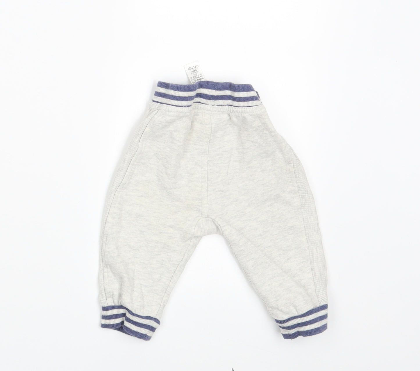 George Boys White   Jogger Leggings Size 6-9 Months  - Waist 14in; Inside  leg 7in