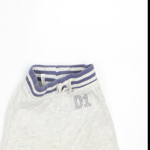 George Boys White   Jogger Leggings Size 6-9 Months  - Waist 14in; Inside  leg 7in