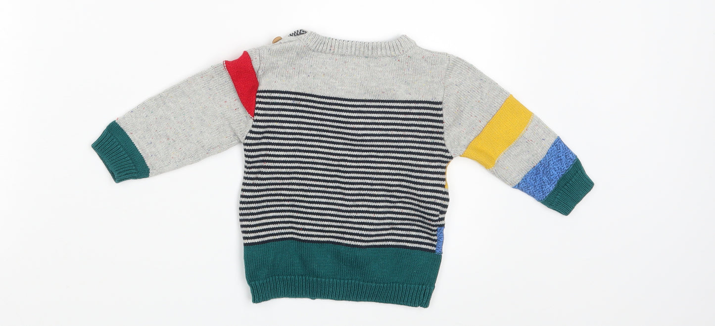 NEXT Boys Multicoloured Animal Print  Pullover Jumper Size 6-9 Months