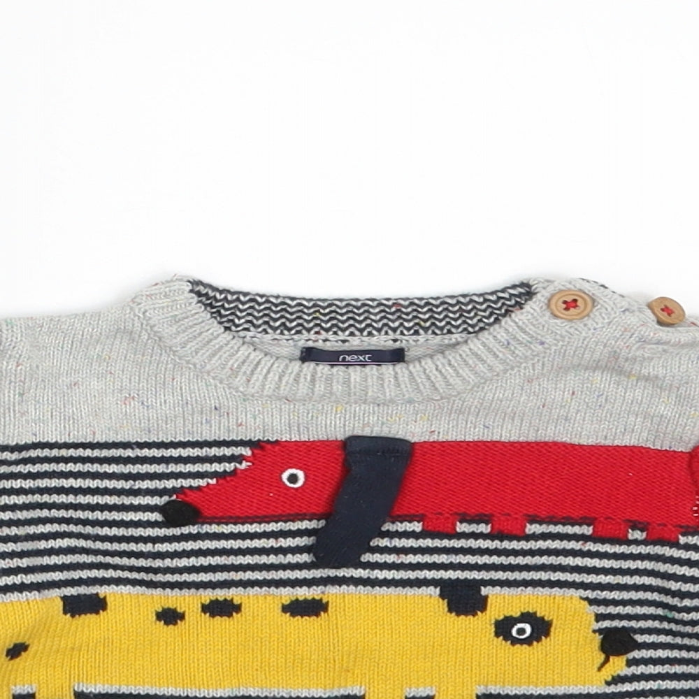 NEXT Boys Multicoloured Animal Print  Pullover Jumper Size 6-9 Months