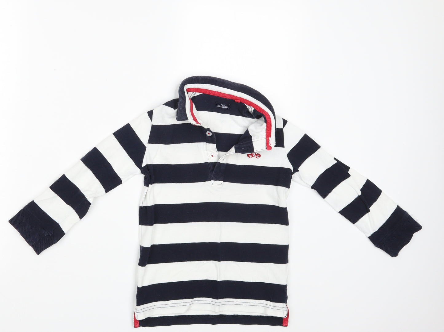 NEXT Boys Blue Striped  Pullover Polo Size 5-6 Years