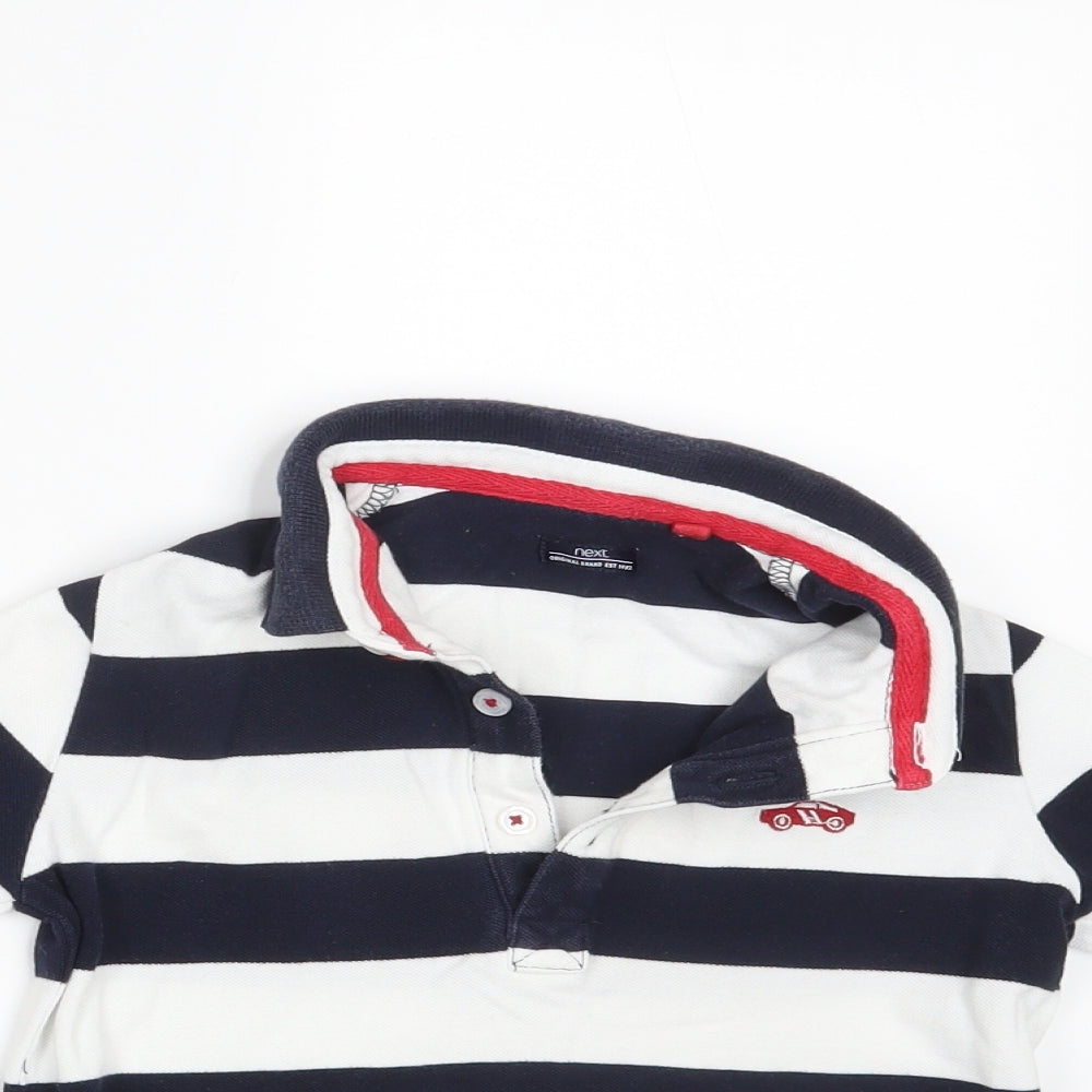 NEXT Boys Blue Striped  Pullover Polo Size 5-6 Years
