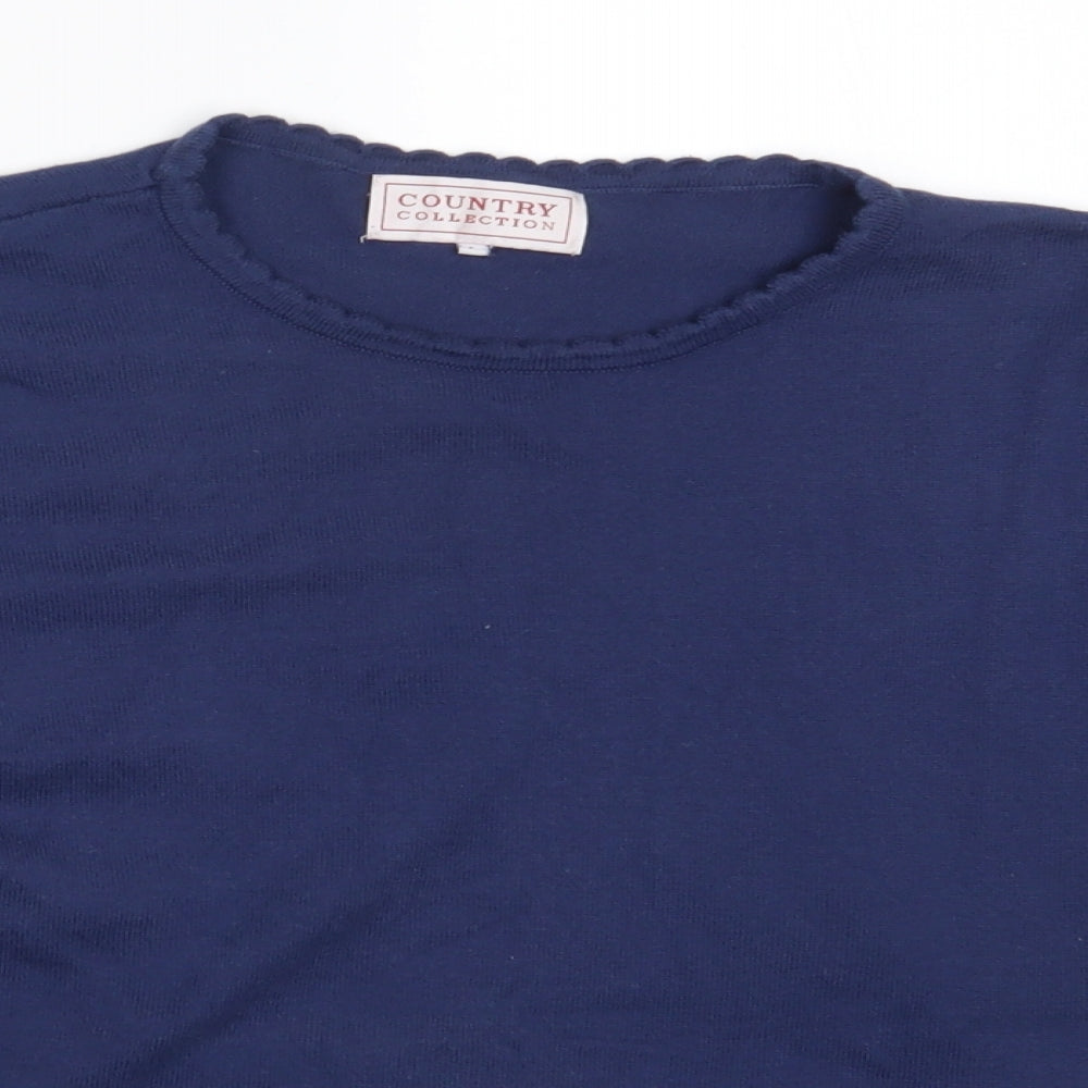 Country Collection Womens Blue   Pullover Jumper Size L