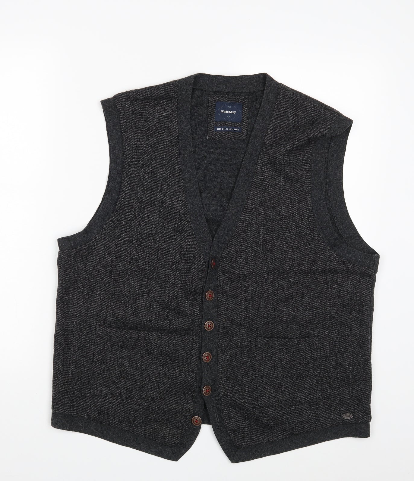 White Stuff Mens Grey   Jacket Waistcoat Size XL