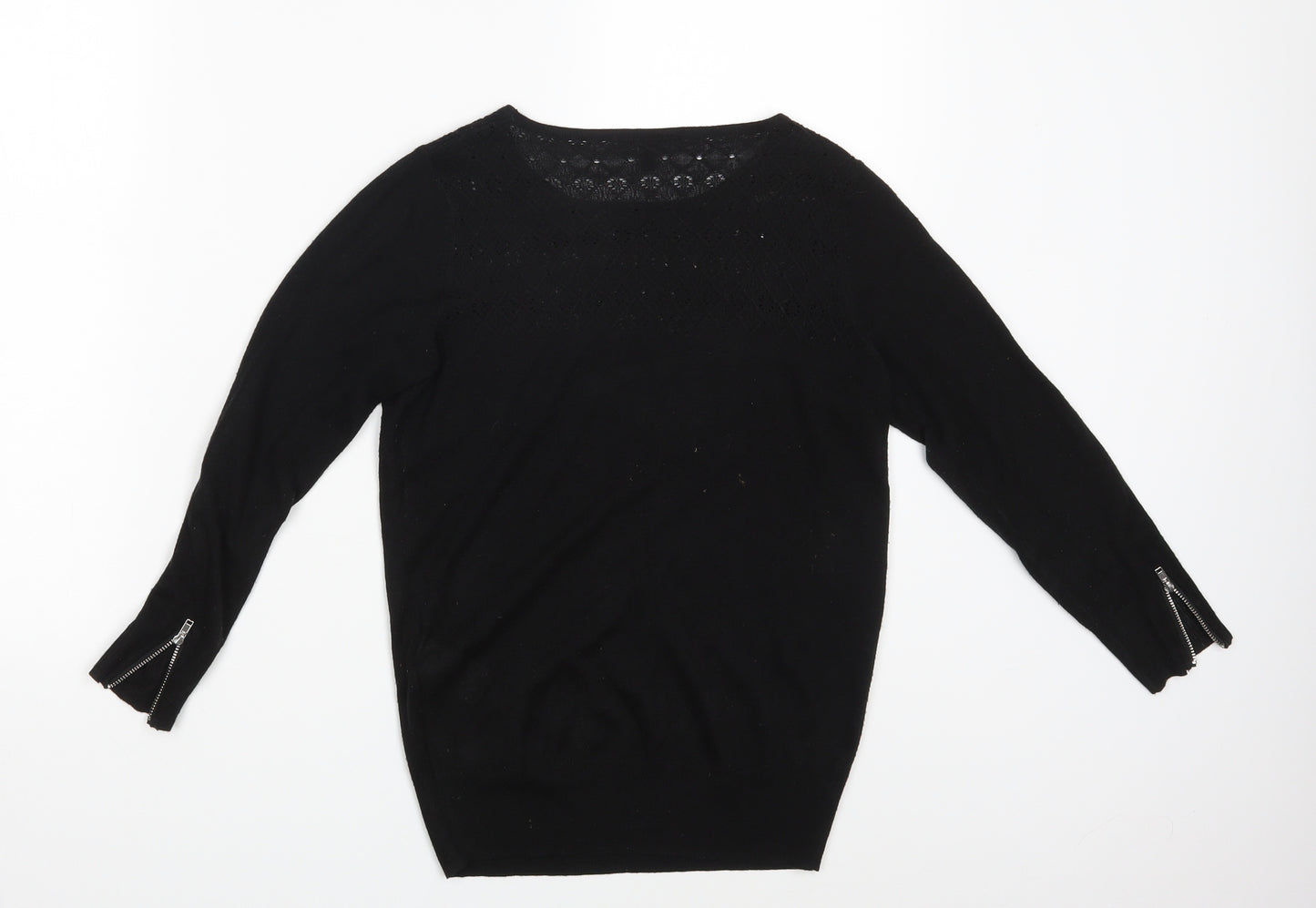 Warehouse Womens Black   Pullover Jumper Size 8