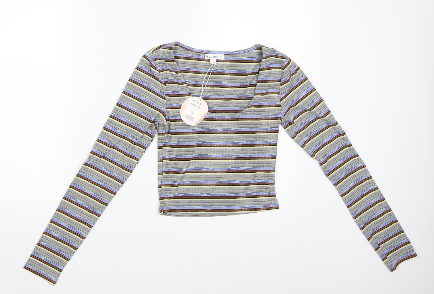 Wild Honey Womens Multicoloured Striped  Pullover Jumper Size S
