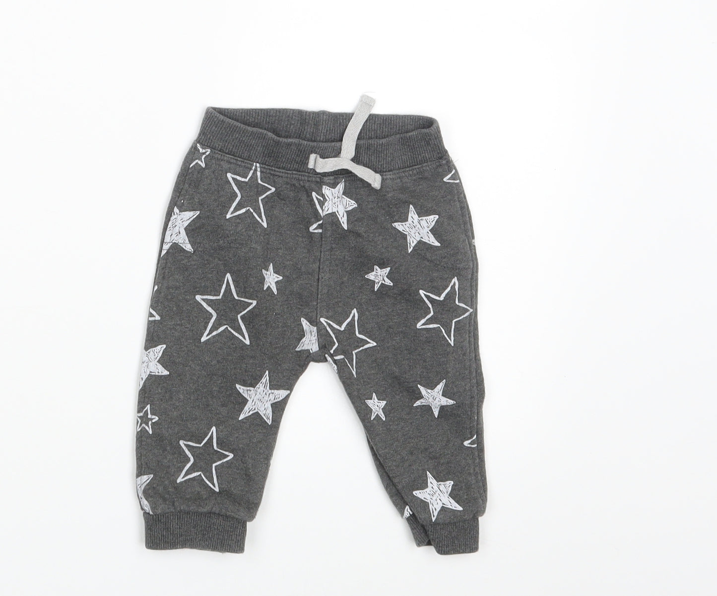 George Baby Grey   Jogger Leggings Size 3-6 Months  - Waist 14in; Inside  leg 7in