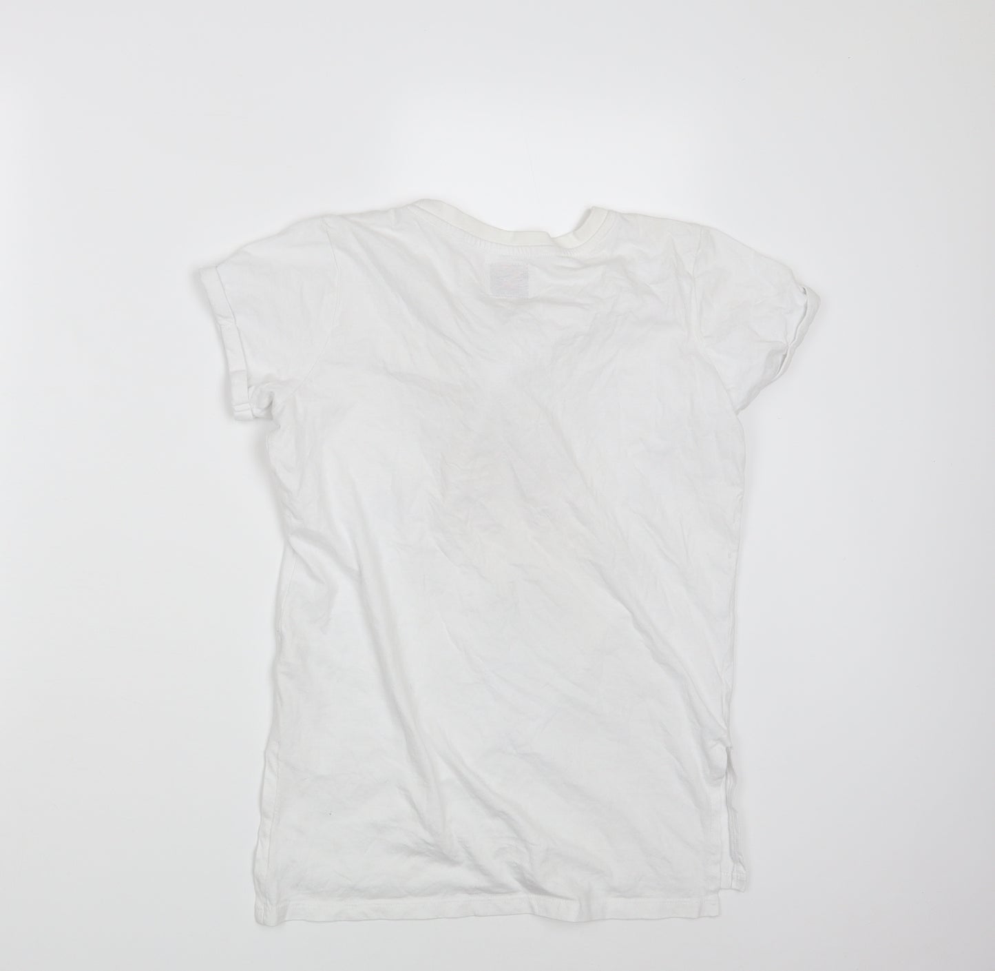 George Womens White   Basic T-Shirt Size 8  - Seasonal Christmas Festive Holiday