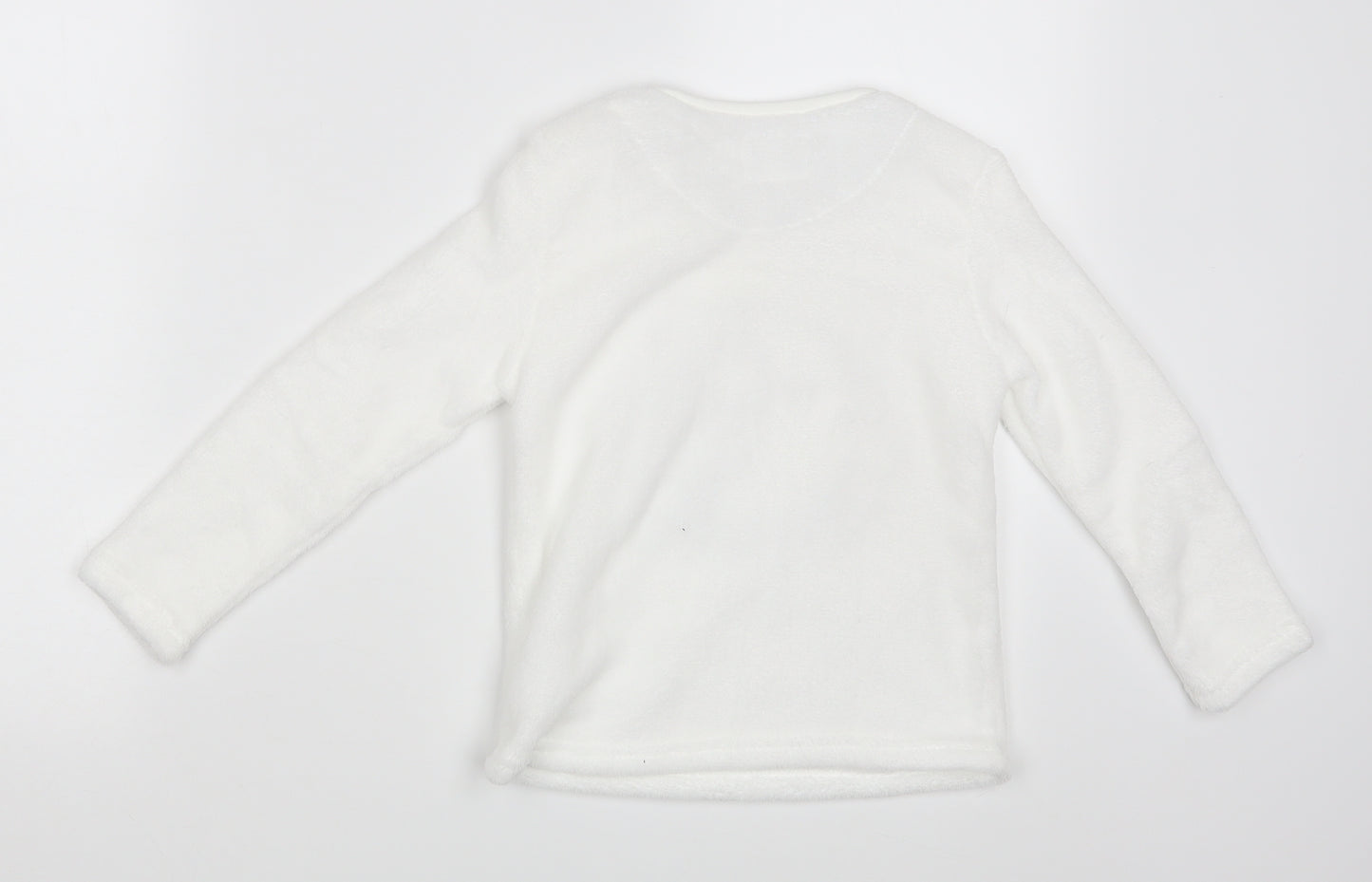 Primark Girls White   Pullover Jumper Size 5-6 Years