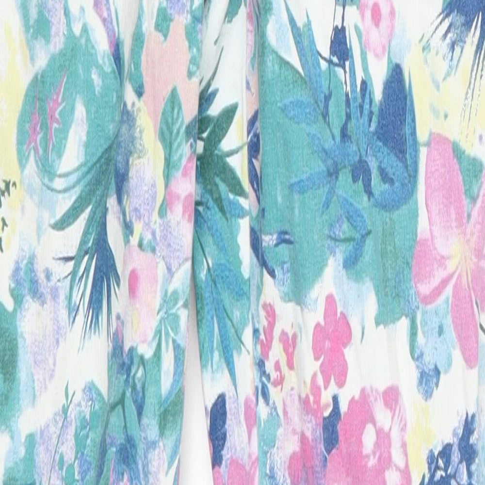 Preworn Womens Multicoloured Floral Denim Skinny Jeans Size 8 L28 in